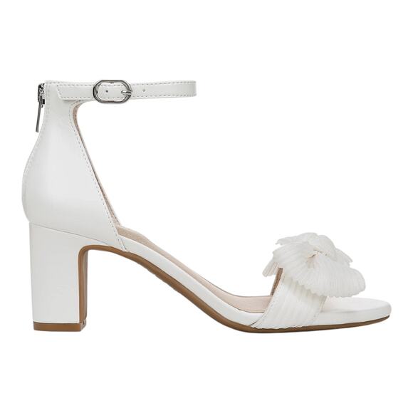 LifeStride Women's Florence Bow Strappy Sandals White Size 8 1/2 W - Picture 2 of 4